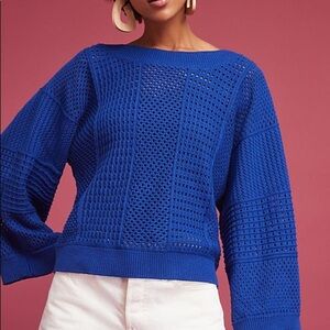 Anthropologie Blue Sweater